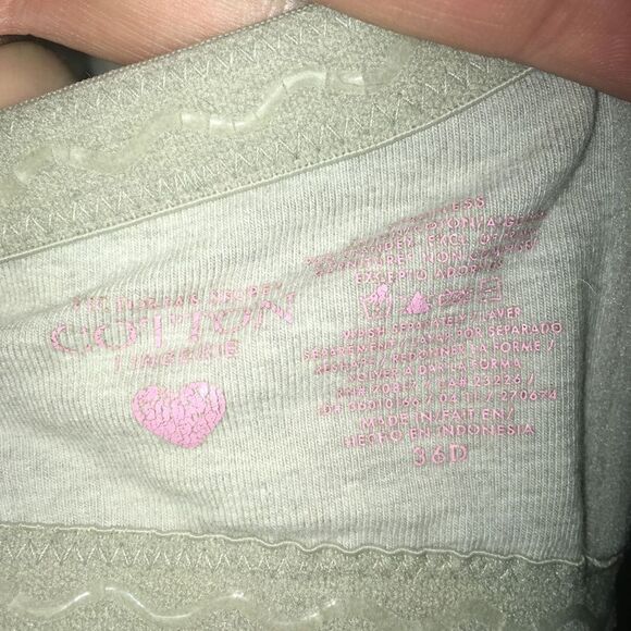 Victoria’s Secret cotton gray strapless size 36D bra - Picture 3 of 3